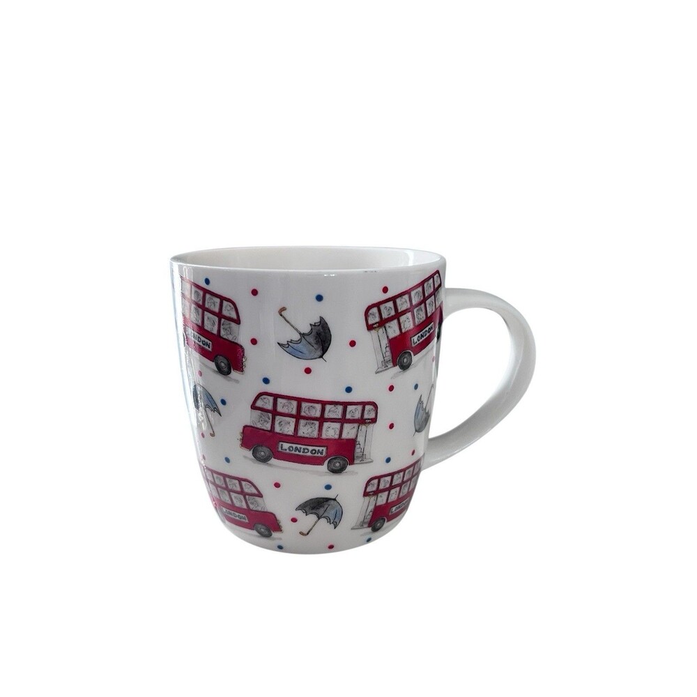 Molly Green London Bus Porcelain Coffee Mug Teacup Designed in Britain